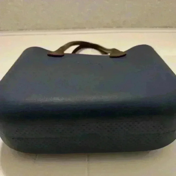 O Bag Italy Borsa Tote Blue Removable Canvas Insert used like anew - Picture 4 of 8